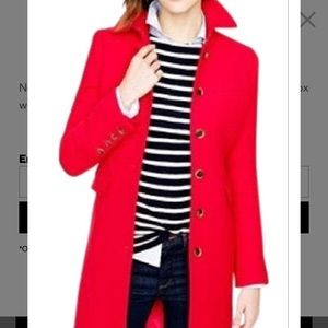 J Crew Lady Coat Red size 2
